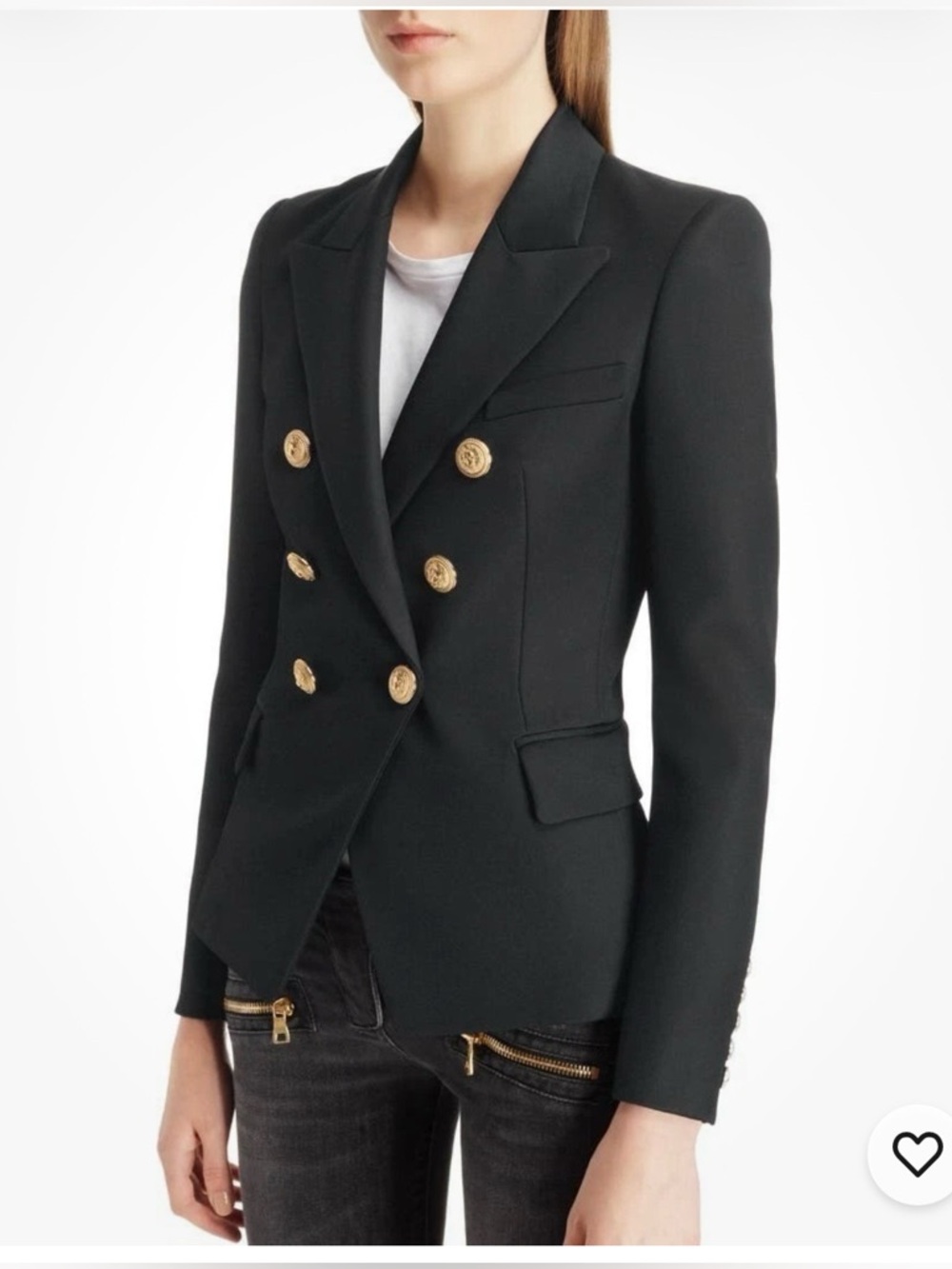 BALMAIN Women’s Double-Breasted Black Wool Blazer - FR 36/ US 4 - EXCELLENT Cond